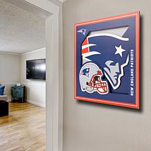 Officially Licensed NFL 3D Logo Series Wall Art - 12" x 12" - Patriots