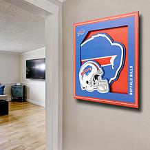 Officially Licensed NFL 3D Logo Series Wall Art - 12" x 12" - Bills