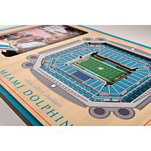 Officially Licensed NFL 3D StadiumViews Frame - Miami Dolphins