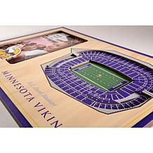 Officially Licensed NFL 3D StadiumViews Frame - Minnesota Vikings