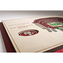 Officially Licensed NFL 5-Layer 3-D Wall Art - San Francisco 49ers