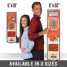 Officially Licensed NFL 6" x 19" 3-D Stadium Banner - Cleveland Bro...