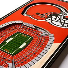 Officially Licensed NFL 6" x 19" 3-D Stadium Banner - Cleveland Bro...