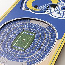 Officially Licensed NFL 6" x 19" 3-D Stadium Banner - Los Angeles Rams