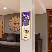 Officially Licensed NFL 6"x19" 3-D Stadium Banner - Minnesota Vikings