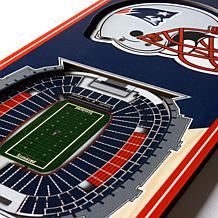 Officially Licensed NFL 6x19" 3-D Stadium Banner- New England Patriots