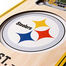 Officially Licensed NFL 6x19" 3-D Stadium Banner - Pittsburgh Steelers