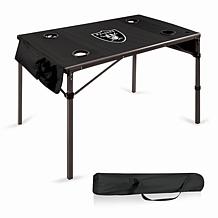 Officially Licensed NFL Black Portable Folding Travel Table - Raiders 