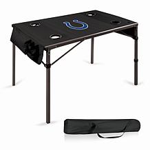 Officially Licensed NFL Black Portable Folding Travel Table - Colts