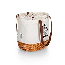 Officially Licensed NFL Canvas and Willow Basket Tote - Mickey Raiders