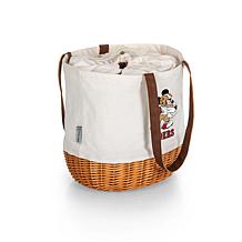 Officially Licensed NFL Canvas and Willow Basket Tote - Mickey 49ers