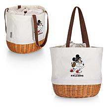Officially Licensed NFL Canvas and Willow Basket Tote - Mickey Falcons