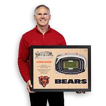 Officially Licensed NFL Chicago Bears 25-layer StadiumView 3D Wall Art