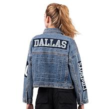 Officially Licensed NFL Dallas Cowboys G34Her Game Ball Denim Jacket