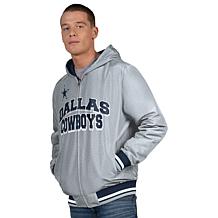 Officially Licensed NFL Dallas Cowboys Men's Reversible Full-Zip Ho...