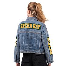 Officially Licensed NFL G34Her By Carl Banks Game Ball Denim Jacket