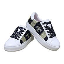 Officially Licensed NFL Lace-Up Sparkle Sneaker by Cuce Shoes