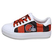 Officially Licensed NFL Lace-Up Sparkle Sneaker by Cuce Shoes