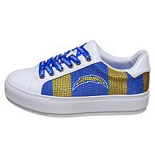 Officially Licensed NFL Lace-Up Sparkle Sneaker by Cuce Shoes