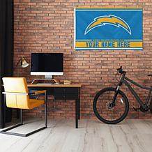 Officially Licensed NFL Los Angeles Chargers Personalized Banner Flag