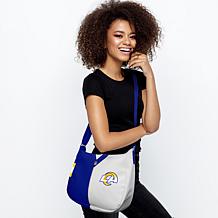Officially Licensed NFL Los Angeles Rams Pebble Split Hobo Bag