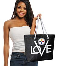 Officially Licensed NFL Love Tote - Pittsburgh Steelers