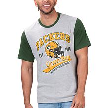 Fanatics Packers Twisted Slub Raglan T-Shirt Medium Dark Green