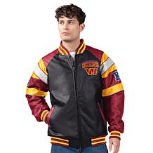 Officially Licensed NFL Men's Faux Leather Varsity Jacket by Glll