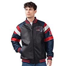 Officially Licensed NFL Men's Faux Leather Varsity Jacket by Glll