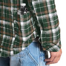 Officially Licensed NFL Men's Transitional Plaid Shirt Jacket by Glll