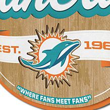 Officially Licensed NFL Miami Dolphins Fan Cave Sign