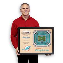 Officially Licensed NFL Miami Dolphins StadiumView 3D Wall Art