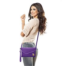 Officially Licensed NFL Pebble Fold Over Crossbody Purse - Minnesota
