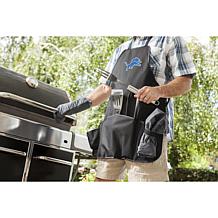 Officially Licensed NFL Picnic Time Apron Tote Pro Grill Set Lions