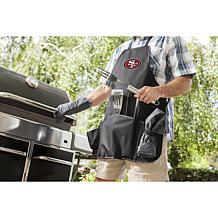 Officially Licensed NFL Picnic Time Apron Tote Pro Grill Set 49ers