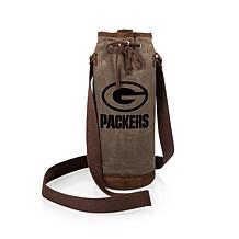 Officially Licensed NFL Picnic Time Waxed Canvas Wine Tote - Green Bay