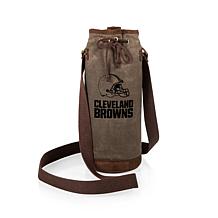 Officially Licensed NFL Picnic Time Waxed Canvas Wine Tote - Clevel...
