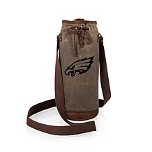 Officially Licensed NFL Picnic Time Waxed Canvas Wine Tote - Eagles 