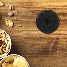 Officially Licensed NFL Saints Black Personalized Coaster 4pk