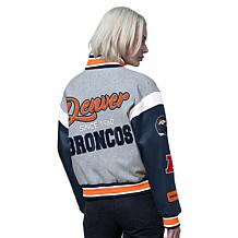 Officially Licensed NFL Starter Women's Cropped Varsity Jacket by Glll
