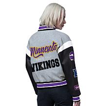 Officially Licensed NFL Starter Women's Cropped Varsity Jacket by Glll