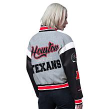 Officially Licensed NFL Starter Women's Cropped Varsity Jacket by Glll