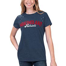 Football Fan Shop Officially Licensed NFL Women's Rhinestone Tee - Chargers