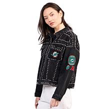 Officially Licensed NFL Women's Denim Studded Jacket by Glll