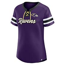 Officially Licensed NFL Women's Original Lace-Up T-Shirt, Ravens