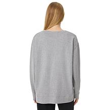 Officially Licensed NFL Women's Oversized Graphic Crewneck Pullover