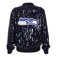 Officially Licensed NFL Women's Sequin Jacket by Cuce