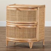 Oleta Natural Rattan Nightstand 21.3" W x 17.7" D x 24" H