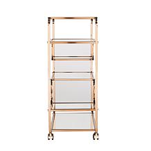 Oliana Art Deco Mirrored Bar Cart