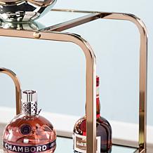 Oliana Art Deco Mirrored Bar Cart